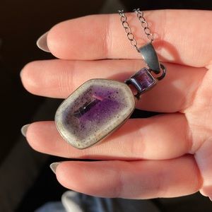 Brazilian magick apex amethyst sterling necklace